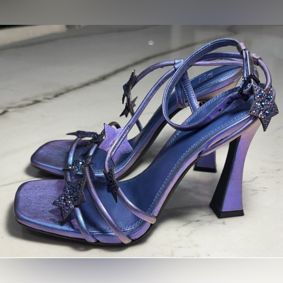 GB Womens iridescent purple Star-Struck Rhinestone Star Dress Sandals size 9.5 - Picture 4 of 5